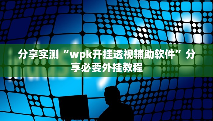 分享实测“wpk开挂透视辅助软件”分享必要外挂教程
