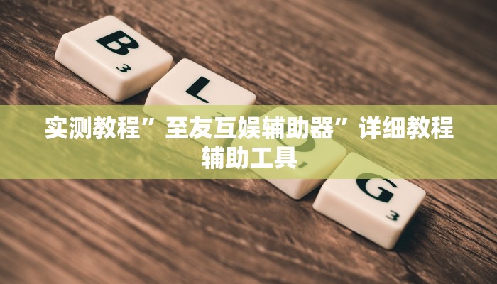 实测教程”至友互娱辅助器”详细教程辅助工具